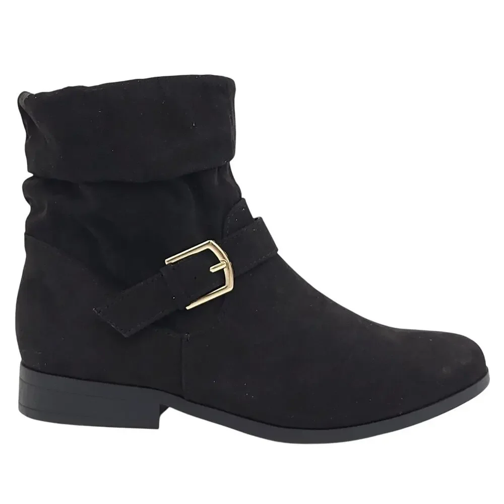 Karen Scott Women Clarett Slouch Ankle Booties Size US 5.5M Black Fabric